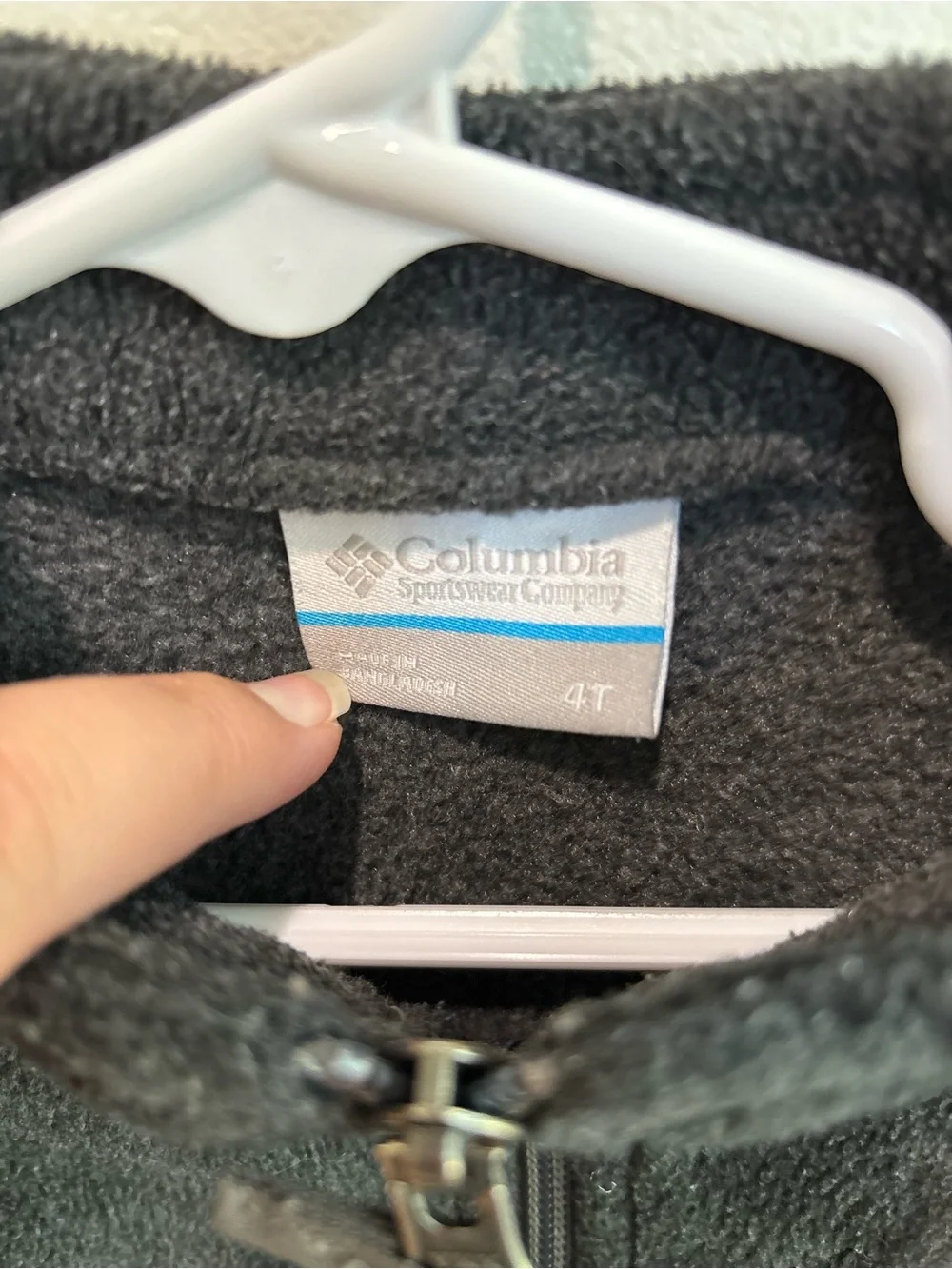 Columbia 4T Charcoal Gray Full-Zip Fleece Jacket